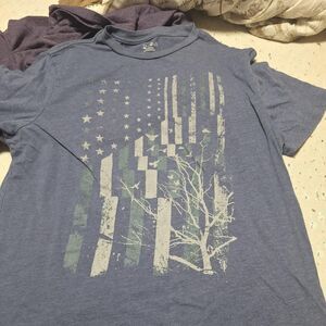 No-brand Men's Blue and Navy T-shirt